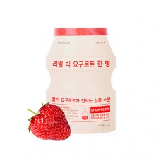 A'PIEU Real Big Yogurt One-Bottle (Strawberry) – Plátýnková maska s jahodovým extraktem (O2463)